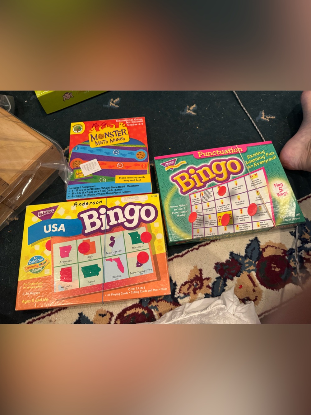 Bingo Game - USA & Punctuation Sets, Bright Multicolor